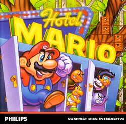 Box artwork for Hotel Mario.