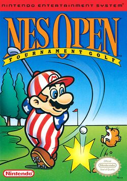 Box artwork for NES Open Tournament Golf.