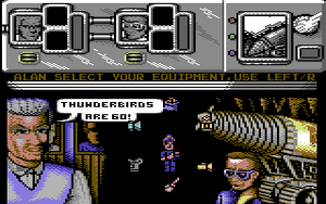 Thunderbirds (1988) title screen (Commodore 64).png