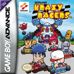 Box artwork for Konami Krazy Racers.