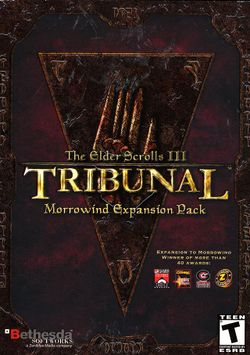 Box artwork for The Elder Scrolls III: Tribunal.