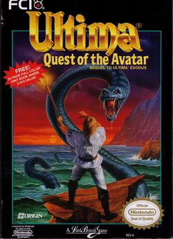 Box artwork for Ultima IV: Quest of the Avatar.
