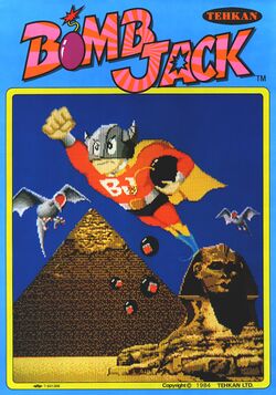 Box artwork for Bomb Jack.