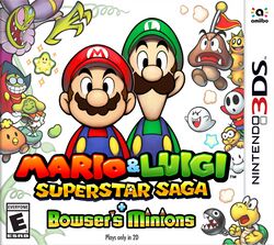 Box artwork for Mario & Luigi: Superstar Saga + Bowser's Minions.