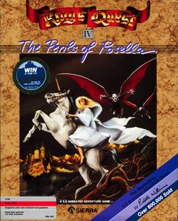 Box artwork for King's Quest IV: The Perils of Rosella.
