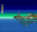 ...then jump onto the green ship and destroy the blue orb.