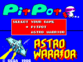The Astro Warrior / Pit Pot select screen.