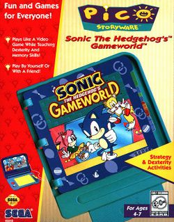 Box artwork for Sonic the Hedgehog's Gameworld.