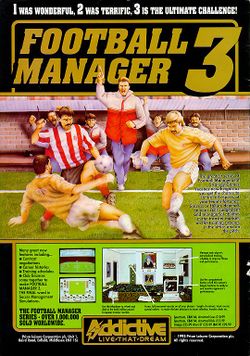 Box artwork for Football Manager 3.