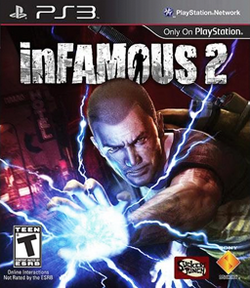 Box artwork for inFAMOUS 2.