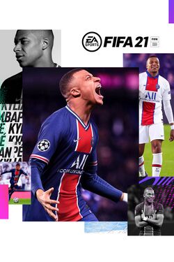 Box artwork for FIFA 21.
