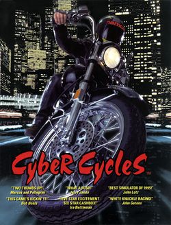 Box artwork for Cyber Cycles.