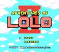 Title screen of the Japanese The Adventures of Lolo 2 for the Famicom