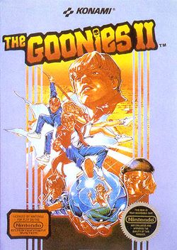 Box artwork for The Goonies II.