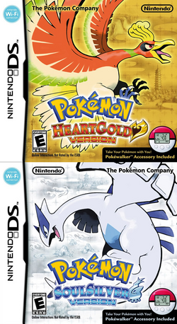 Box artwork for Pokémon HeartGold and SoulSilver.
