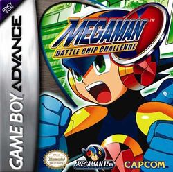 Box artwork for Mega Man Battle Chip Challenge.