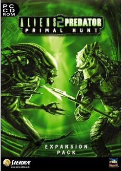 Box artwork for Aliens versus Predator 2: Primal Hunt.