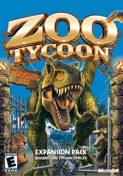 Box artwork for Zoo Tycoon: Dinosaur Digs.