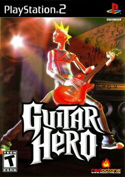 Box artwork for Guitar Hero.