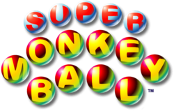 The logo for Super Monkey Ball.