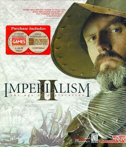 Box artwork for Imperialism II: The Age of Exploration.