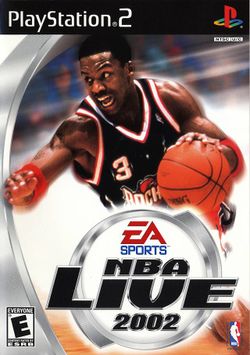 Box artwork for NBA Live 2002.