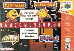 Box artwork for Namco Museum 64.
