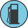 Gas station map icon.