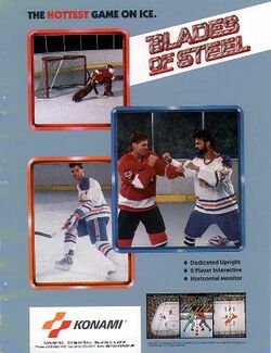 Box artwork for Blades of Steel.