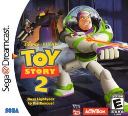 Box artwork for Toy Story 2: Buzz Lightyear to the Rescue!.