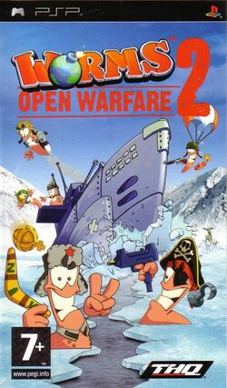 Box artwork for Worms: Open Warfare 2.