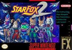 Box artwork for Star Fox 2.