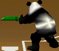 Short-stop "Venusian Panda" (from Tekken, 1994).