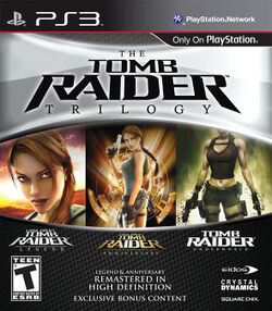 Box artwork for Tomb Raider Trilogy.