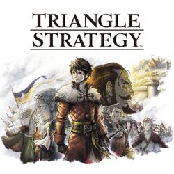 Box artwork for Triangle Strategy.
