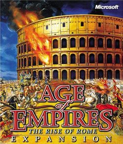Box artwork for Age of Empires: The Rise of Rome.
