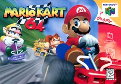 Box artwork for Mario Kart 64.
