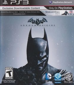 Box artwork for Batman: Arkham Origins.