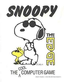 Box artwork for Snoopy: The Cool Computer Game.