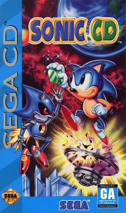 Box artwork for Sonic the Hedgehog CD.
