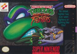 Box artwork for Teenage Mutant Ninja Turtles: Tournament Fighters.