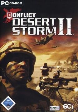 Box artwork for Conflict: Desert Storm II.