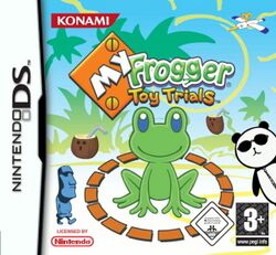 Box artwork for My Frogger Toy Trials.