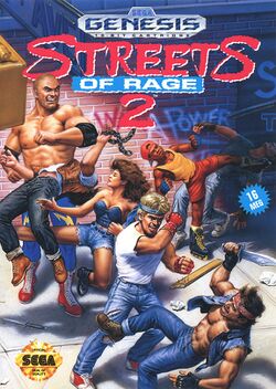 Box artwork for Streets of Rage 2.