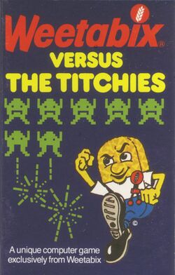 Box artwork for Weetabix Versus The Titchies.