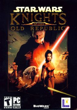 Box artwork for Star Wars: Knights of the Old Republic.