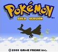 Pokémon Gold's opening screen.