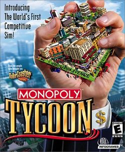 Box artwork for Monopoly Tycoon.