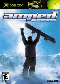 Box artwork for Amped: Freestyle Snowboarding.