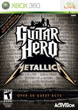 Box artwork for Guitar Hero: Metallica.